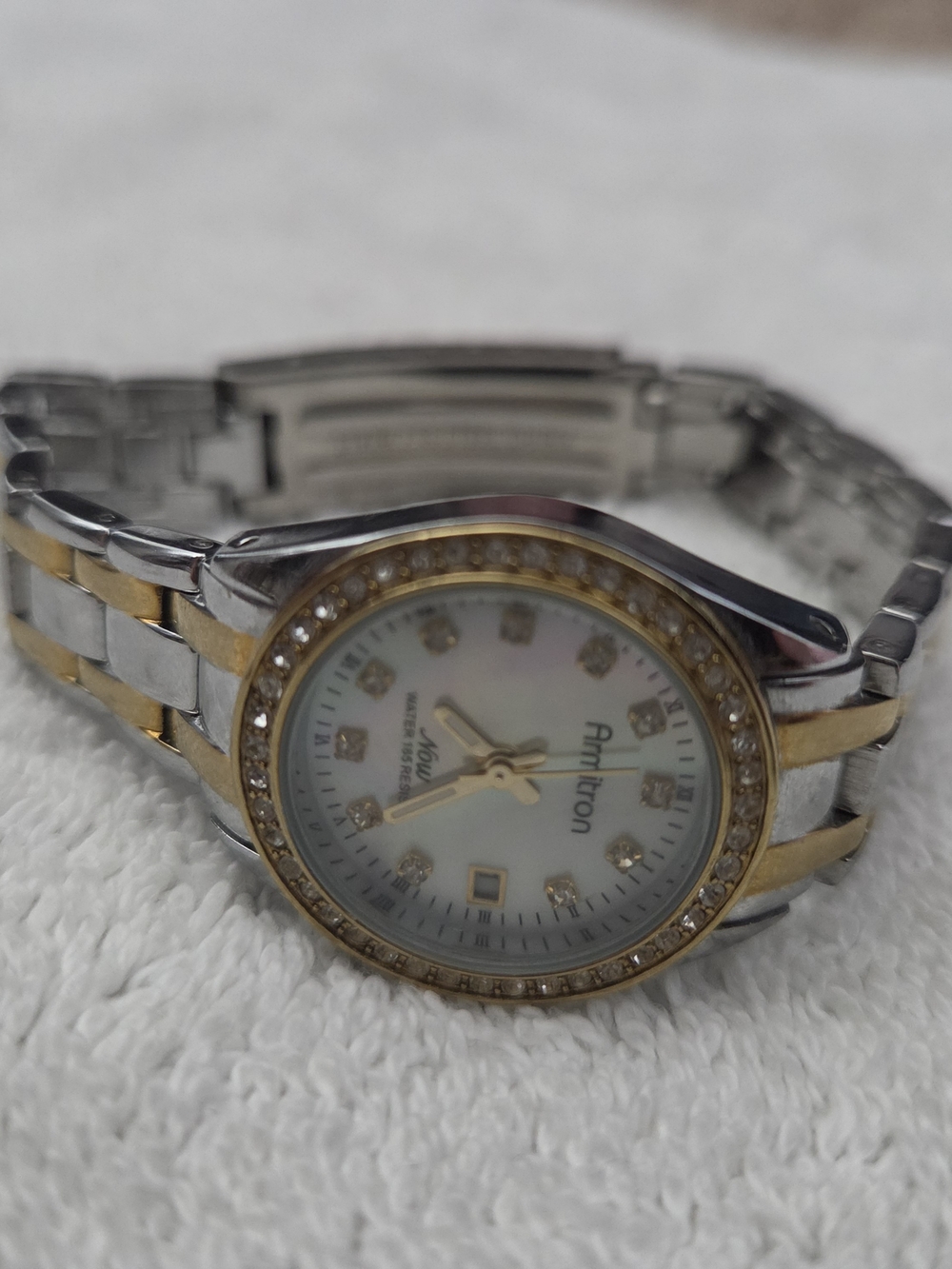 Armitron Two-Tone Crystal Accent Women's Watch - Gold & Silver